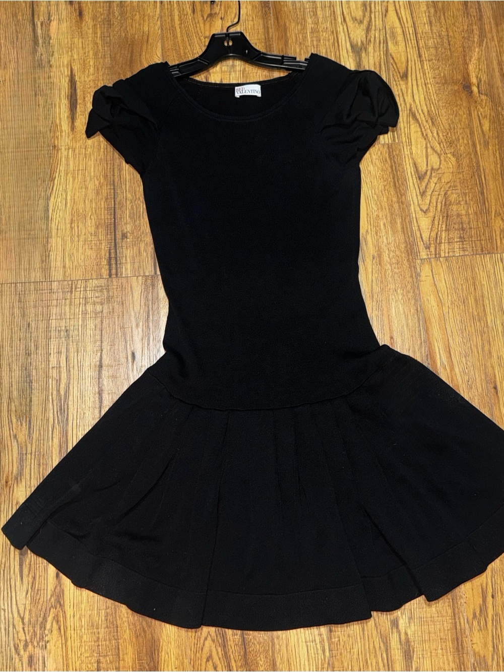 RED Valentino Black Taffeta Mini Dress